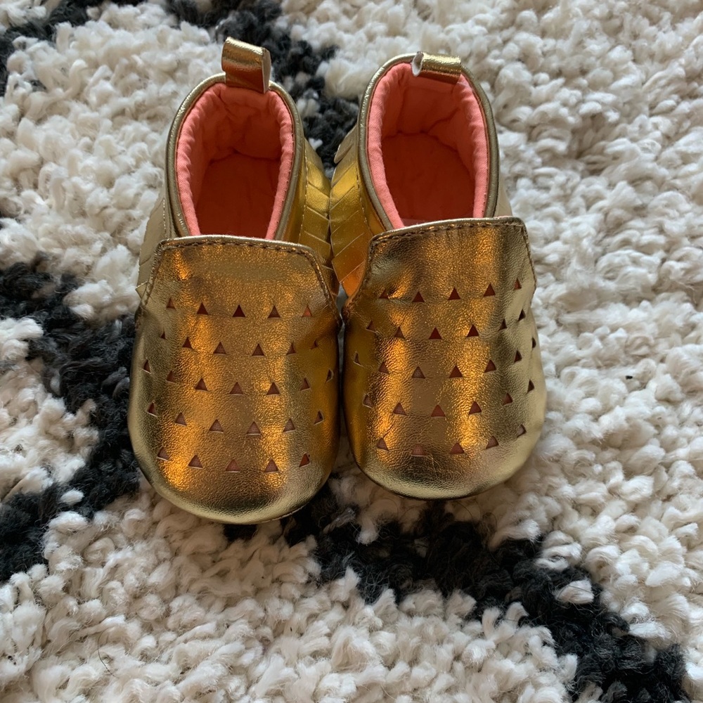 Gold Baby Moccasins